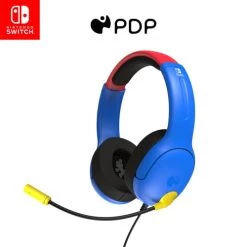 PDP Gaming LVL40 Stereo Headset With Mic For Nintendo Switch/Lite/OLED - Wired Power Noise Cancelling Microphone, Lightweight Soft Comfort On Ear Headphones (Mario Red & Blue) -Kirby Shop 31TNZYQMpyL 2