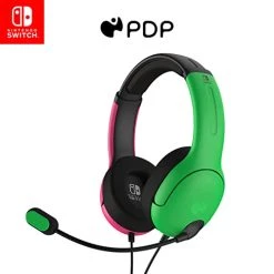 PDP Gaming LVL40 Stereo Headset With Mic For Nintendo Switch/Lite/OLED - Wired Power Noise Cancelling Microphone, Lightweight Soft Comfort On Ear Headphones (Mario Red & Blue) -Kirby Shop 418BFCczvjL 3