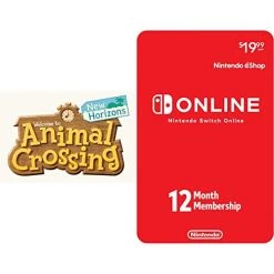 Animal Crossings New Horizons - Nintendo Switch [Digital Code] & Nintendo Switch Online 12-Month Individual Membership [Digital Code]