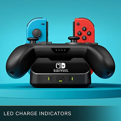 PowerA Controller Charging Base For Nintendo Switch, Black, Wireless Controller Charging, Charge, Rechargeable Battery, Nintendo Switch, Joy-Con Charging, PowerA Wireless Charging 3 PowerA Controller Charging Base For Nintendo Switch, Black, Wireless Controller Charging, Charge, Rechargeable Battery, Nintendo Switch, Joy-Con Charging, PowerA Wireless Charging