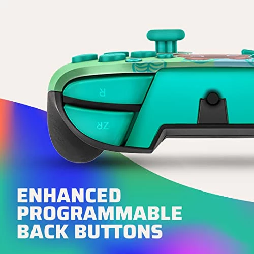 PDP Gaming Faceoff Deluxe+ Wired Switch Pro Controller - Animal Crossing - Tom Nook - Blue / Green - Officially Licensed By Nintendo - Customizable Buttons And Paddles - Ergonomic Controllers 7 PDP Gaming Faceoff Deluxe+ Wired Switch Pro Controller - Animal Crossing - Tom Nook - Blue / Green - Officially Licensed By Nintendo - Customizable Buttons And Paddles - Ergonomic Controllers - Image 5