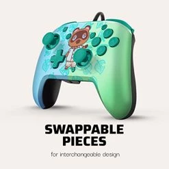 PDP Gaming Faceoff Deluxe+ Wired Switch Pro Controller - Animal Crossing - Tom Nook - Blue / Green - Officially Licensed By Nintendo - Customizable Buttons And Paddles - Ergonomic Controllers 20 PDP Gaming Faceoff Deluxe+ Wired Switch Pro Controller - Animal Crossing - Tom Nook - Blue / Green - Officially Licensed By Nintendo - Customizable Buttons And Paddles - Ergonomic Controllers -Kirby Shop 41xtyl7I3LL