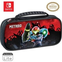 Game Traveler Metroid Nintendo Switch Case - Switch Carry Case For Switch OLED, Switch And Switch Lite, Hard Portable Travel Case, Adjustable Viewing Stand & Bonus Game Cases, Deluxe Carry Handle