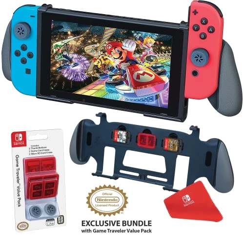 RDS Industries Nintendo Switch Grip Stand - For Enhanced Game Play , Perfect View Stand , Stores 3 Games , Comes With A Value Pack - Nintendo Switch 3 RDS Industries Nintendo Switch Grip Stand - For Enhanced Game Play , Perfect View Stand , Stores 3 Games , Comes With A Value Pack - Nintendo Switch