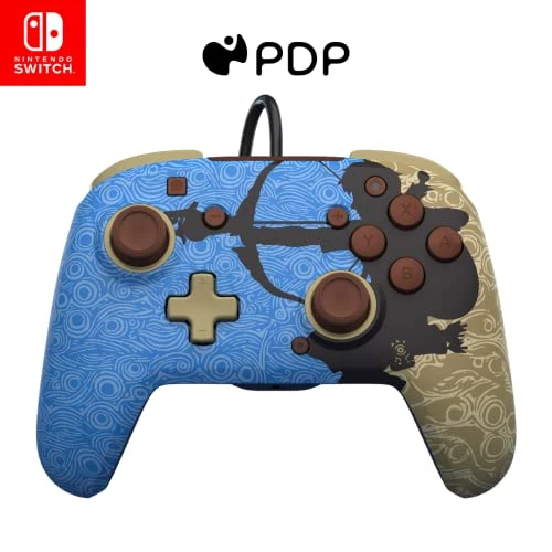 PDP Gaming Faceoff Deluxe+ Wired Switch Pro Controller - Animal Crossing - Tom Nook - Blue / Green - Officially Licensed By Nintendo - Customizable Buttons And Paddles - Ergonomic Controllers 11 PDP Gaming Faceoff Deluxe+ Wired Switch Pro Controller - Animal Crossing - Tom Nook - Blue / Green - Officially Licensed By Nintendo - Customizable Buttons And Paddles - Ergonomic Controllers - Image 9