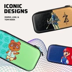 PDP Gaming Officially Licensed Switch Slim Deluxe Travel Case - Animal Crossing - Semi-Hardshell Protection - Protective PU Leather - Holds 14 Games - Works With Switch OLED & Lite - Perfect For Kids -Kirby Shop 51qduAZH29L