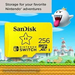 SanDisk 256GB MicroSDXC-Card, Licensed For Nintendo-Switch - SDSQXAO-256G-GNCZN -Kirby Shop 51uNg8t4ybL